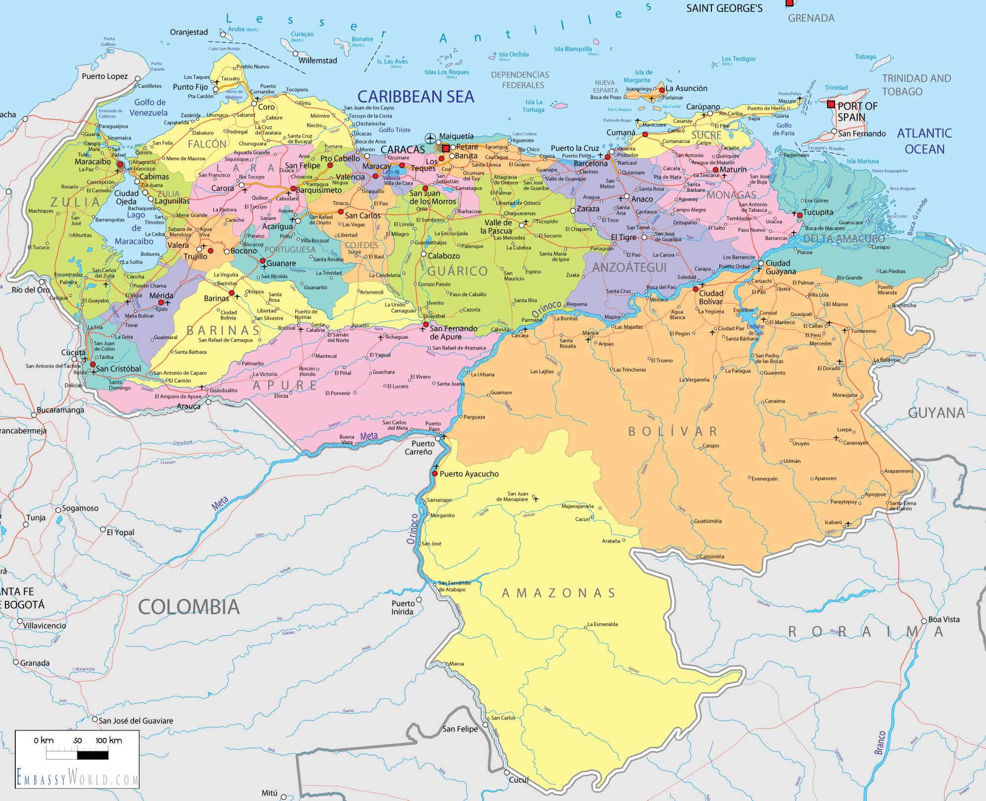 Political Map Venezuela